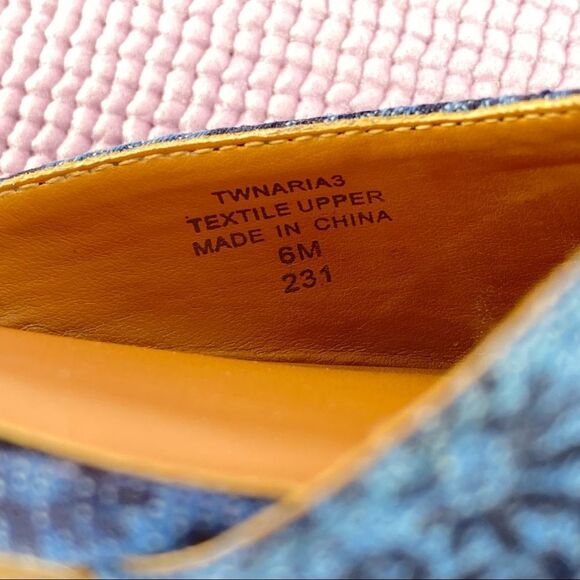 Tommy Hilfiger Naria 3 Floral Denim D’Orsay Ballet Flats Blue 6 - Picture 10 of 11